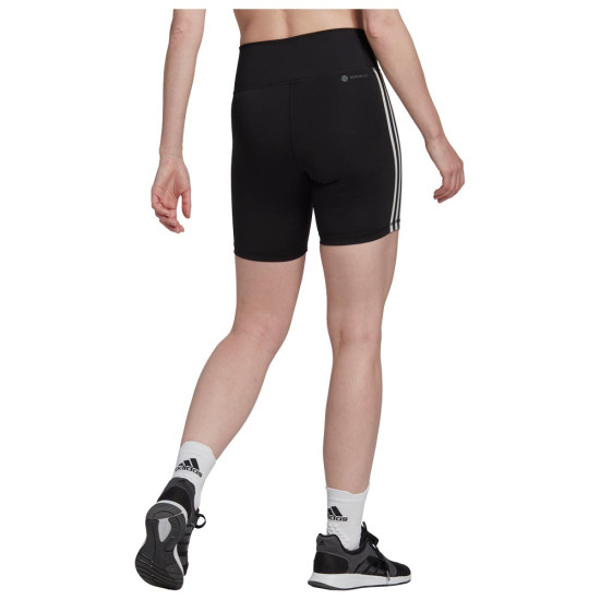 Adidas Γυναικείο ποδηλατικό κολάν Training Essentials 3-Stripes High-Waisted Short Leggings